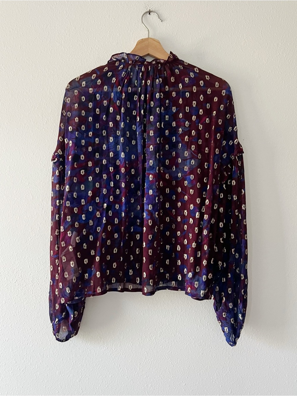 CLEOBELLA | Shimmer Dot Dara Sheer Top | S - Picture 3 of 4